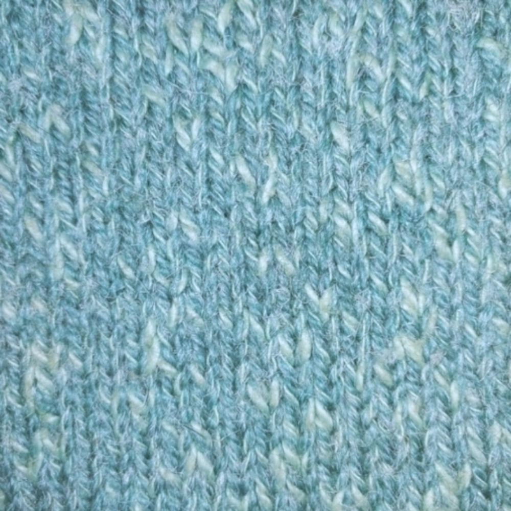 Hand Knit Wool Vest Loose Fit Contrast Ribbed Edges - Picture 6 of 8